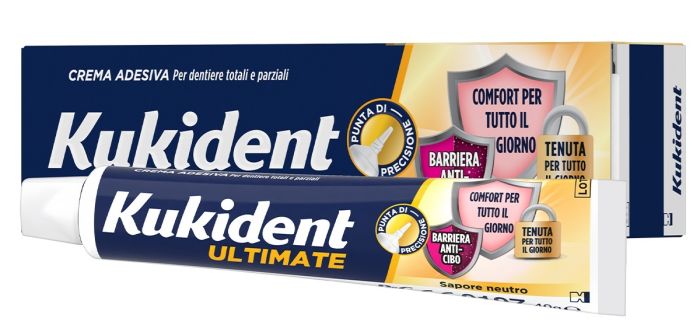 Kukident Ultimate Neutro Beccuccio Stretto 57g | Pasta adesiva per protesi a lunga tenuta.