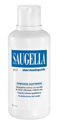 Saugella Dermoliquido Detergente Intimo 750ml| Detergente Intimo per Uso Quotidiano a pH acido.