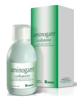 Aminogam Colluttorio 200ml | Collutorio per Gengive Infiammate e Lesioni della Mucosa Orale.