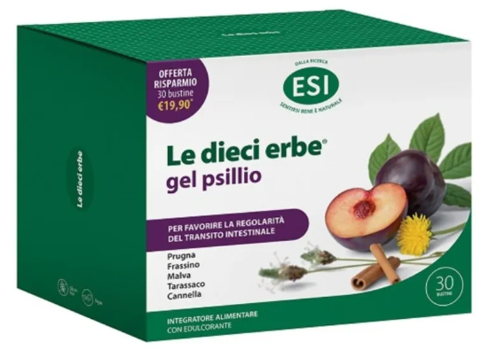 Esi Le Dieci Erbe Gel Psillio per Stitichezza 30 bustine | Afarma.