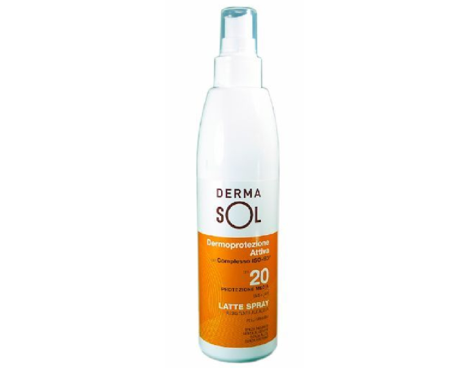 Dermasol latte spray protezione media spf 20