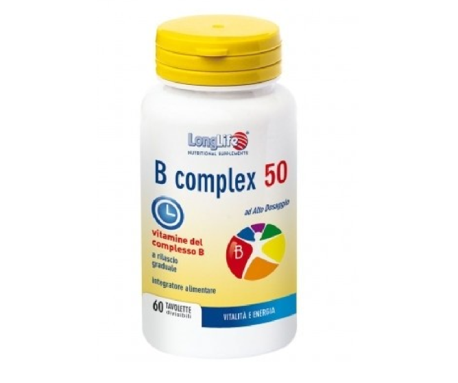 Longlife b complex 50 ad alto dosaggio 60 tavolette