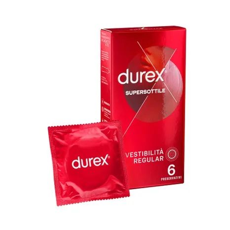 Durex Supersottile Profilattici in lattice 6 pezzi.