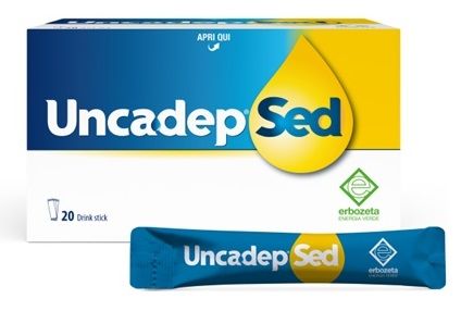 Uncadep Sed Erbozeta 20 Drink Stick Orali | Sciroppo Monodose per Tosse sia Secca che Grassa con Componenti Naturali.