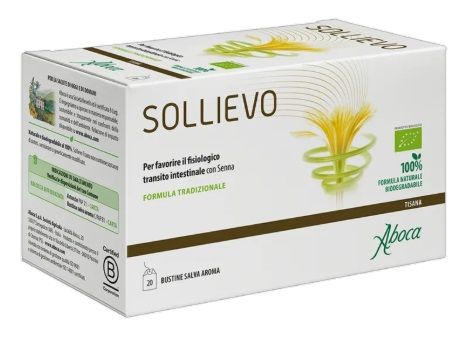 Aboca Sollievo Tisana Lassativa Naturale 20 Bustine | Tisana ad Azione Lassativa per Stimolare il Transito Intestinale.
