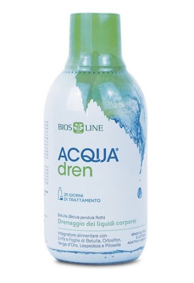 Biosline Acquadren Integratore Drenante 500ml | Integratore per il Drenaggio dei Liquidi Corporei con Betulla, Ortosifon e Pilosella.