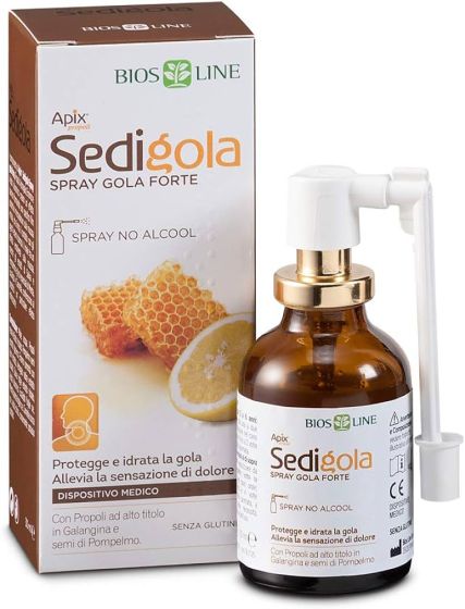 Apix Sedigola Propoli Spray per la Gola Senza Alcool.