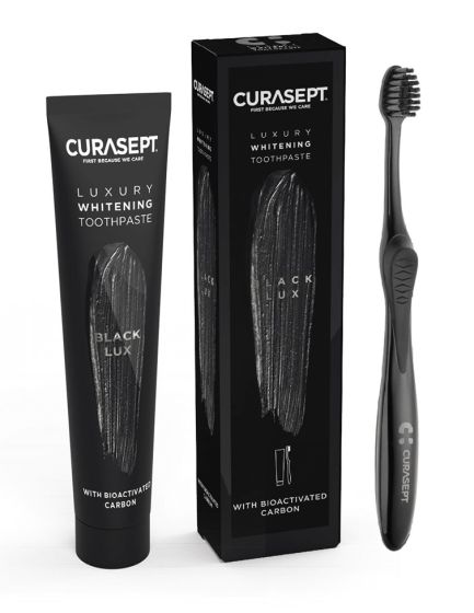 Curasept Black Luxury Whitening 75 ml | Dentifricio Sbiancante e Remineralizzante.