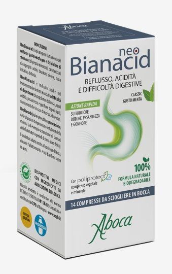 NeoBianacid Aboca 14 Compresse Masticabili | Gastrite e Reflusso.