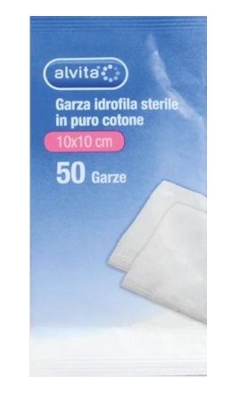 Alvita Garza Idrofila 10cmx10cm 50 pezzi