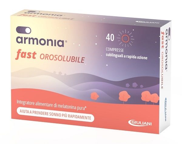 Armonia Fast Orosolubile 1mg 40 Compresse|Melatonina rilascio rapido per un addormentamento veloce.