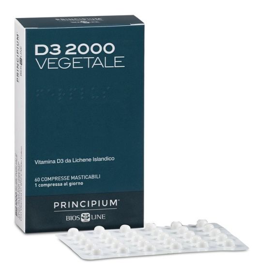 Principium D3 2000 UI Vitamina D Vegetale 60 Compresse Orosolubili | Afarma.it