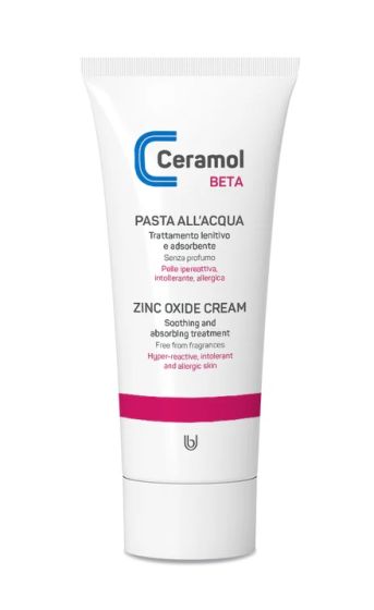 Ceramol Beta Pasta all'Acqua 75ml| Trattamento cutaneo adsorbente con zinco e talco utile in caso di irritazioni della pelle.
