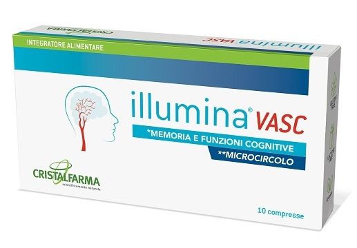 Illumina Vasc Cristalfarma 10 Compresse | Integratore per Memoria e Microcircolo.