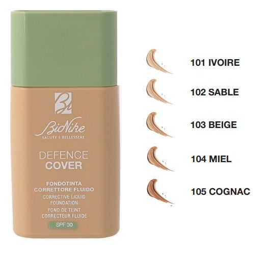 Defence Cover Fondotinta Fluido Ivoire 101 | Make Up Coprente Viso.