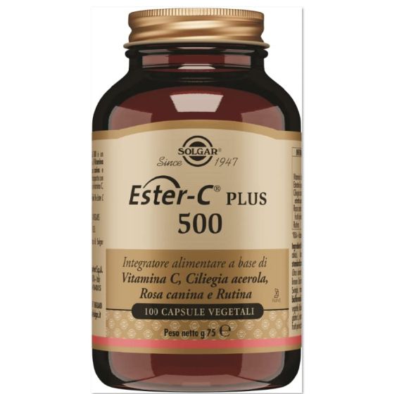 Ester C Plus 500 mg Solgar Vitamina C Esterificata 100 capsule.