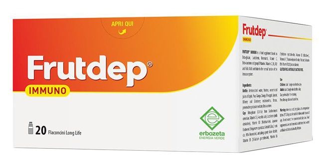 Frutdep Immuno Erbozeta 20 Flaconcini | Integratore per rinforzare il sistema immunitario e come ricostituente.