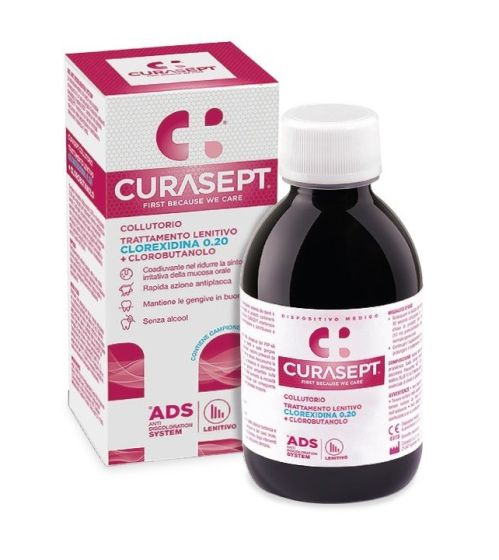 Curasept Collutorio ADS DNA Lenitivo | Collutorio Curasept Disinfettante e Lenitivo per Irritazioni della Bocca.