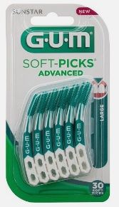 Sunstar Gum Soft-Picks Advanced L 30 pezzi | Igiene Orale.