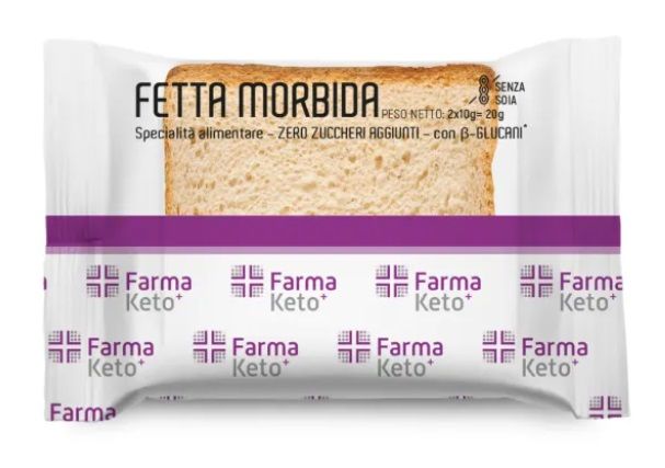 Farmaketo Fetta Morbida per Dieta Chetogenica 2 Pezzi |Alimento specifico per i regimi di dieta chetogenica. Afarma.it