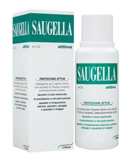 Saugella Attiva 250ml | Detergente Intimo Antibatterico con Estratto di Timo.