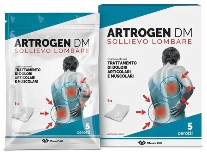 Artrogen Cerotti Sollievo Lombare 5 Pezzi | Dispositivo Medico Antinfiammatorio per Dolori Alla Schiena.