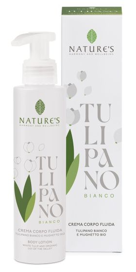 Nature's Tulipano Bianco Crema Corpo Fluida 150 ml | Crema Idratante per il Corpo fluida e non appiccicosa.