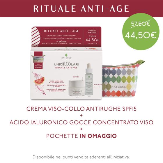 Bios Line Acque Unicellulari Rituale Antiage 3 prodotti | Cofanetto ideale come regalo.