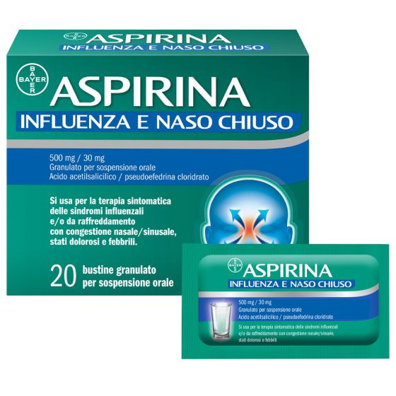Aspirina Influenza e Naso Chiuso 20 Bustine