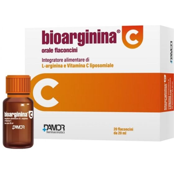  Bioarginina C Orale Integratore di L-Arginina e Vitamina C 20 flaconcini.