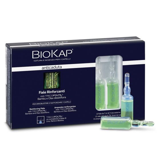 Biokap Anticaduta 12 Fiale Rinforzanti Naturali Anticaduta. 
