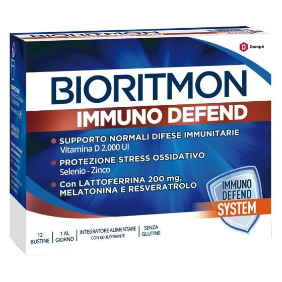 Bioritmon Immuno Defend 12 Bustine | Integratore con Lattoferrina e Melatonina.