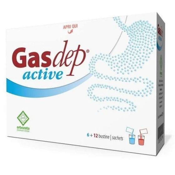 Gasdep Active Gonfiore Intestinale Confezione da 6 + 12 bustine.