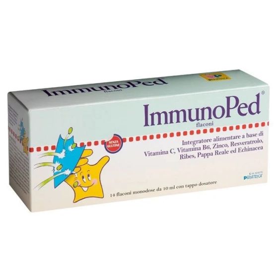 Immunoped Flaconcini Difese Immunitarie Bambini 14 Flaconcini | Integratore per Sostenere e Rafforzare il Sistema Immunitario dei Bambini.