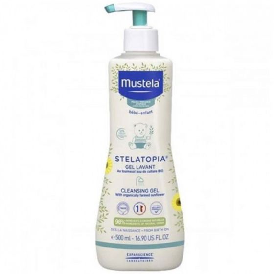 Mustela Stelatopia Gel Detergente Pelle Sensibile 500 ml.