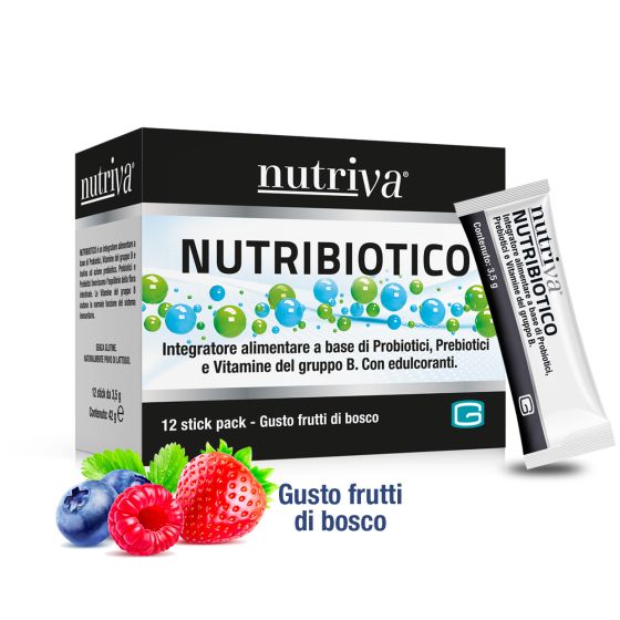 Nutriva Nutribiotico Probiotici e Prebiotici 12 stick pack.