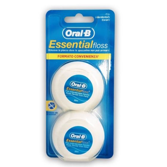 Oralb EssentialFloss Filo Interdentale Cerato 2 pezzi.