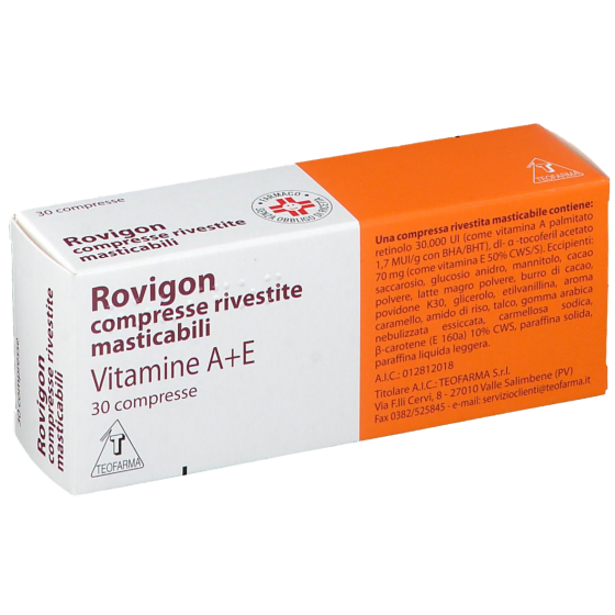 Rovigon vitamina a + e 30 compresse | prezzo: 9,95 € - afarma.it.