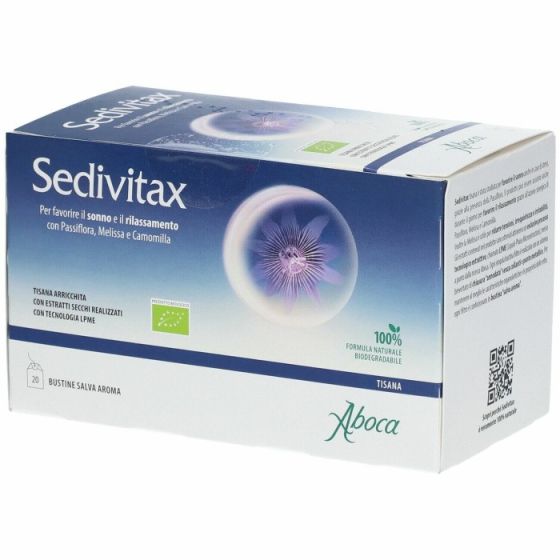 Sedivitax Tisana Nuovo Formato 20 Bustine | Tisana Rilassante per Ansia e Sonno.