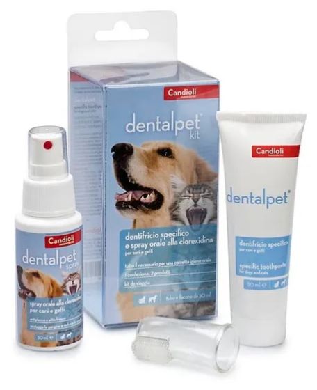 Dentalpet Kit Igiene Orale Cani e Gatti Candioli  | Igiene Orali Cane e Gatto.