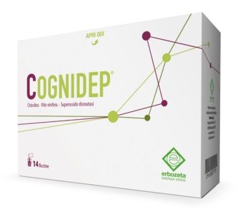 Cognidep Erbozeta 14 Bustine | Integratore con estratto di Vite Rossa, Citicolina e SOD utili per le Funzioni di Memoria e per la Concentrazione.