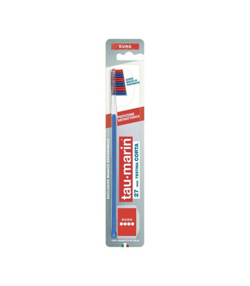 Tau Marin Professional Spazzolino 27mm Duro Antibatterico | Spazzolino Manuale Antibatterico.