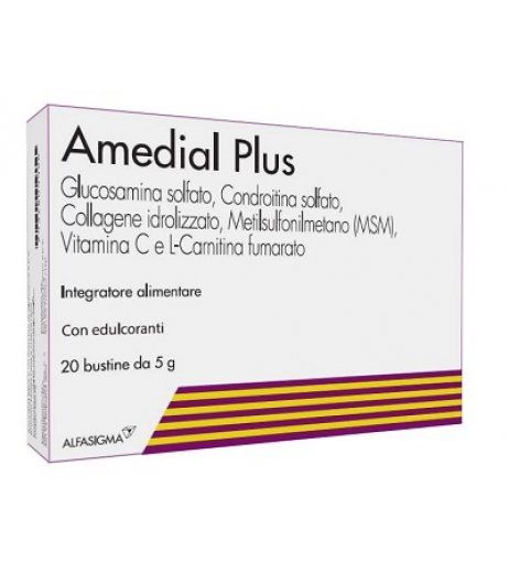 Amedial Plus Integratore Articolazioni Ossa 20 bustine.
