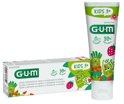 Sunstar Gum Dentifricio Kids 3+ | Dentifricio per Bambini con fluoro da 3 a 6 anni.
