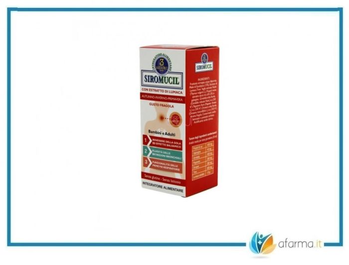 Siromucil sciroppo con estratto di lumaca 3 azioni