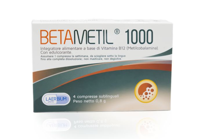 Betametil 1000 B12 Alto Dosaggio 4 Compresse Sublinguali.