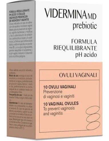 Vidermina MD Prebiotic Ovuli Vaginali | Ripristina l'equilibrio della flora vaginale.