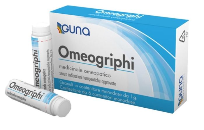 Omeogriphi Globuli 6 Tubi Guna | Rimedi Omeopatici Influenza e Raffreddore.