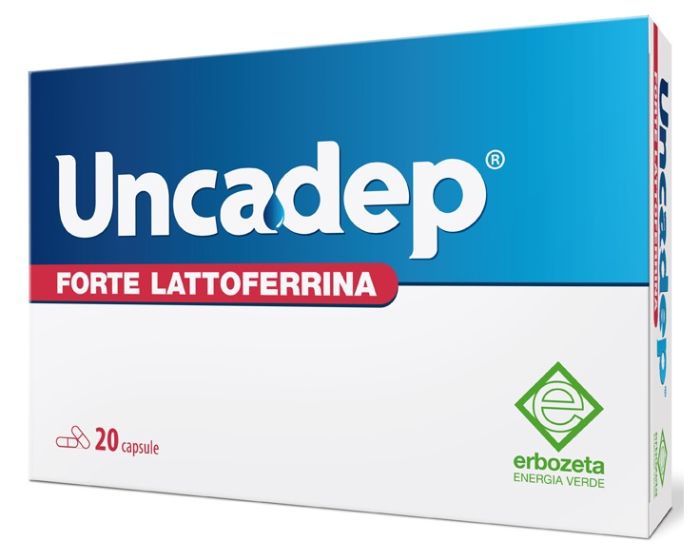 Uncadep Forte Lattoferrina Erbozeta 20 Capsule | Integratore di Lattoferrina per le Difese Immunitarie e le Infezioni Virali.