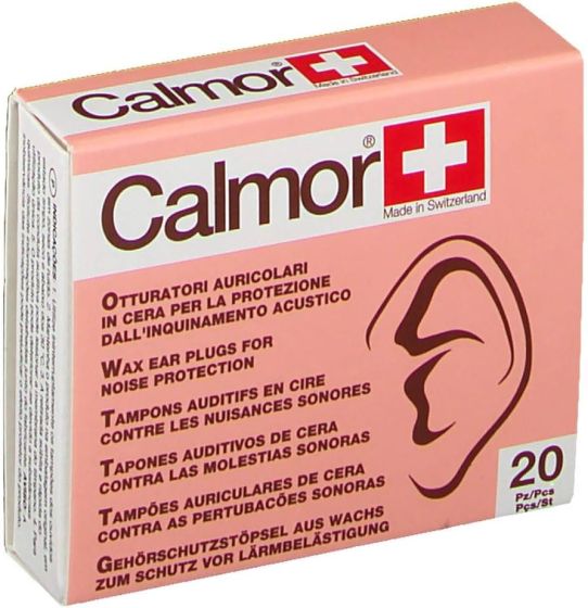 Calmor Tappi Auricolari in Cera contro il Rumore 20 pezzi.